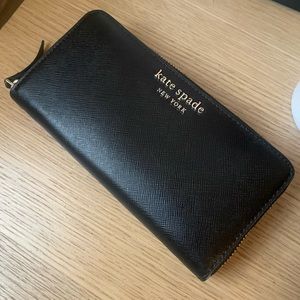 Black Continental Kate Spade Wallet
